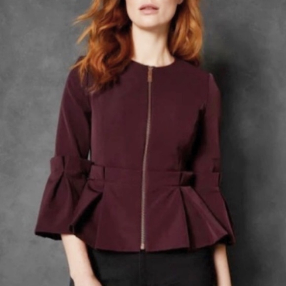 NWOT Ted Baker Burgundy Women's Jacket